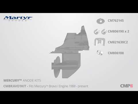 Mercruiser Bravo I Aluminum Anode Kit | Martyr CMBRAVO1KITA