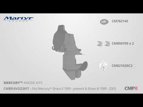 Mercruiser Bravo II and III Aluminum Anode Kit | Martyr CMBRAVO23KITA