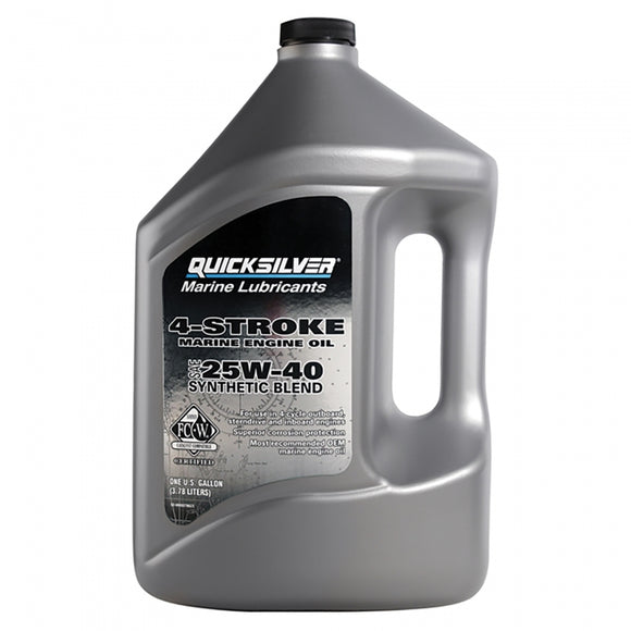 25W40 4-Stroke Synthetic Blend Marine Oil | Quicksilver 92-8M0078623