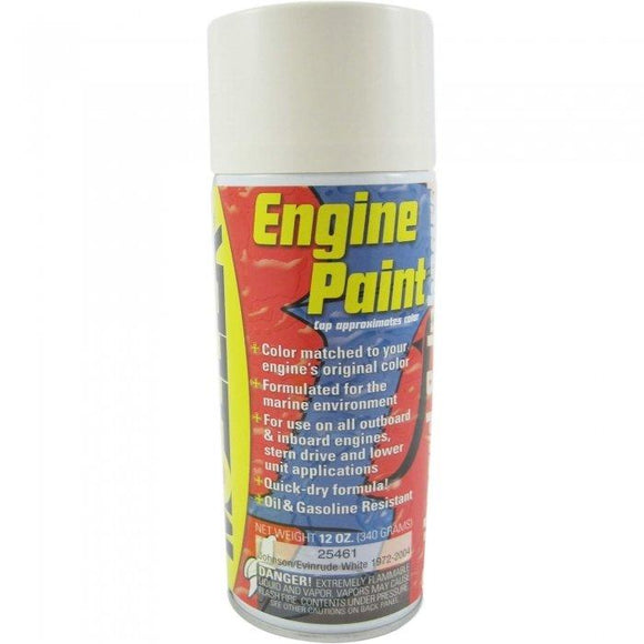 Moeller Marine Johnson Evinrude White Engine Spray Paint 025461