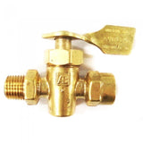 1/4in Male Female Brass Shut-Off  | Moeller Marine 033300-10 - MacombMarineParts.com