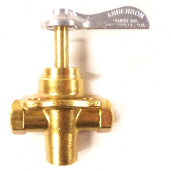 1/4 in. FNPT Brass Three-Way Valve | Moeller Marine Products 033302-10 - MacombMarineParts.com