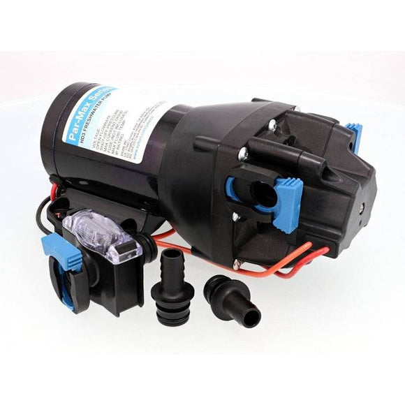 12V 3 GPM Par-Max HD3 Freshwater Pressure Pump, 60 PSI | Jabsco Q301J-118S-3A