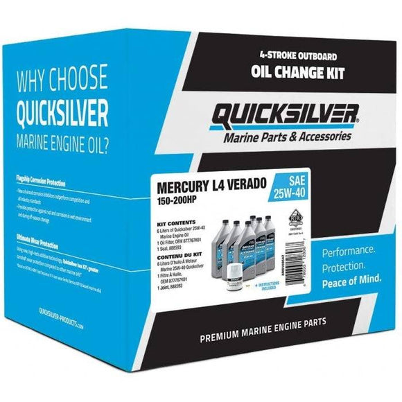 Mercury Oil Change Kit - 200-400 HP L6 Verado Model | Quicksilver 8M0169544