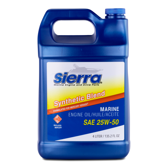 Synthetic Blend Outboard Engine Oil 4 Liter - 25W-50 | Sierra 18-9552-3 - macomb-marine-parts.myshopify.com