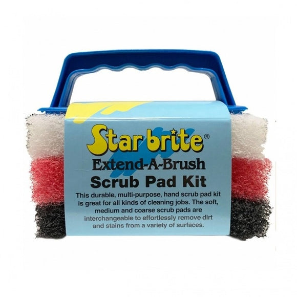 Scrub Pad Kit with Handle - Fine/Medium/Coarse | Star Brite 040023PW - macomb-marine-parts.myshopify.com