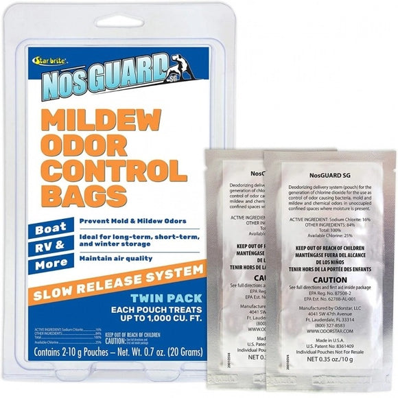 NosGUARD SG Mildew Odor Control Bags 2-Pack - Slow Release Formula | Star Brite 089950 - macomb-marine-parts.myshopify.com