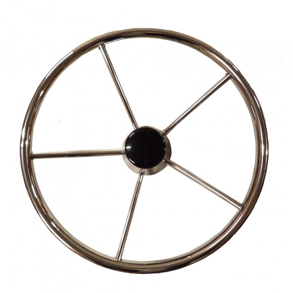 Destroyer Style Boat Steering Wheel Non-Magnetic Stainless Steel - 15.5 in. | Uflex USA V43 - macomb-marine-parts.myshopify.com