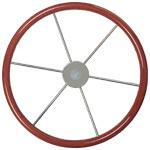 Vetus Steering Wheel - Mahogany Rim Kw55 - MacombMarineParts.com